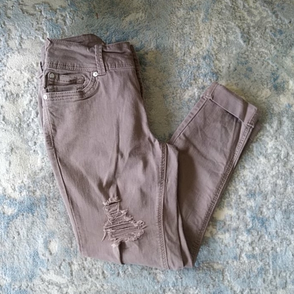 Wallflower Distressed Cuff Denim Jeans - Picture 1 of 16